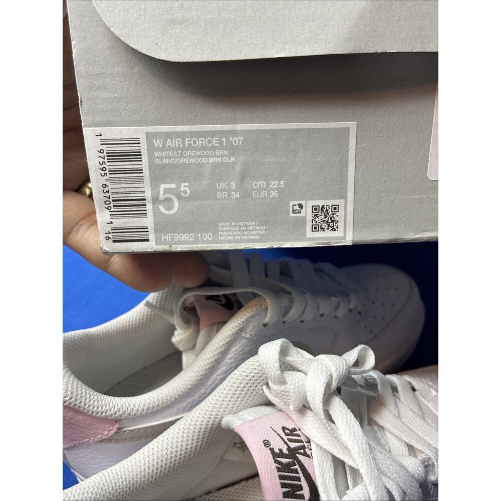 Nike Wmns Air Force 1 ‘07 ‘White Light Orewood Pink’ HF9992 100 Size 5.5 - Picture 7 of 7